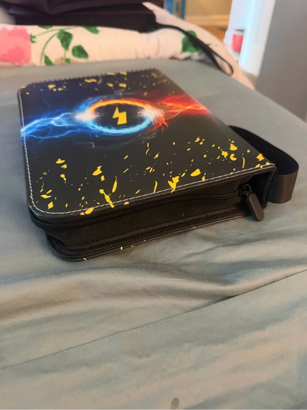 Pokemon Black Lightning Bult, Fire & Water Zip Up Binder 4 Pocket